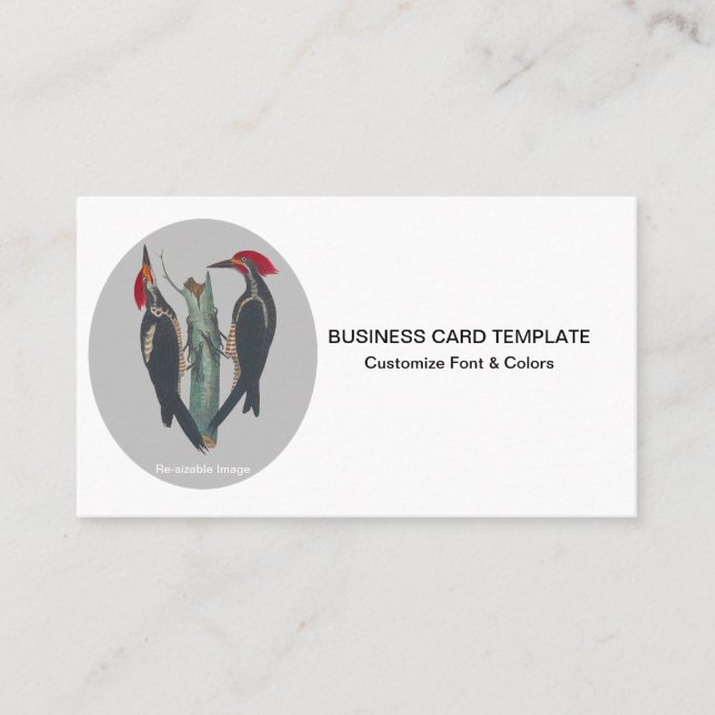 Nature Pair of Wild WoodPeckers Business Card (Front)