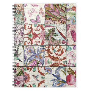 Nature Patchwork: Chic Seamless Background Notebook
