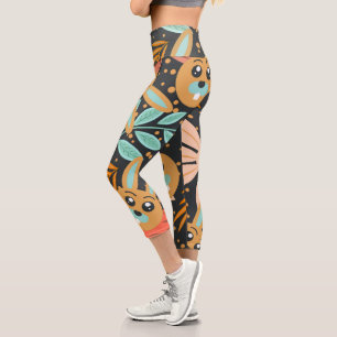 Nature Pattern Capri Leggings