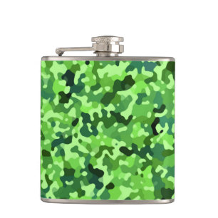 Nature Pattern - Green Blue Black Hip Flask