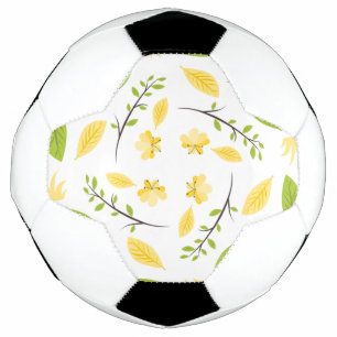 Nature Pattern Leaves Drawing Sketch Flowers Football