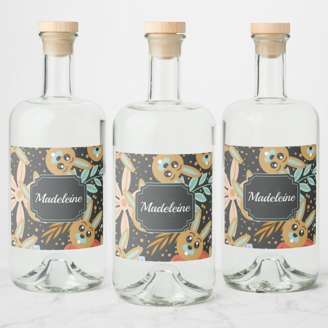 Nature Pattern Liquor Bottle Label (Bottles)