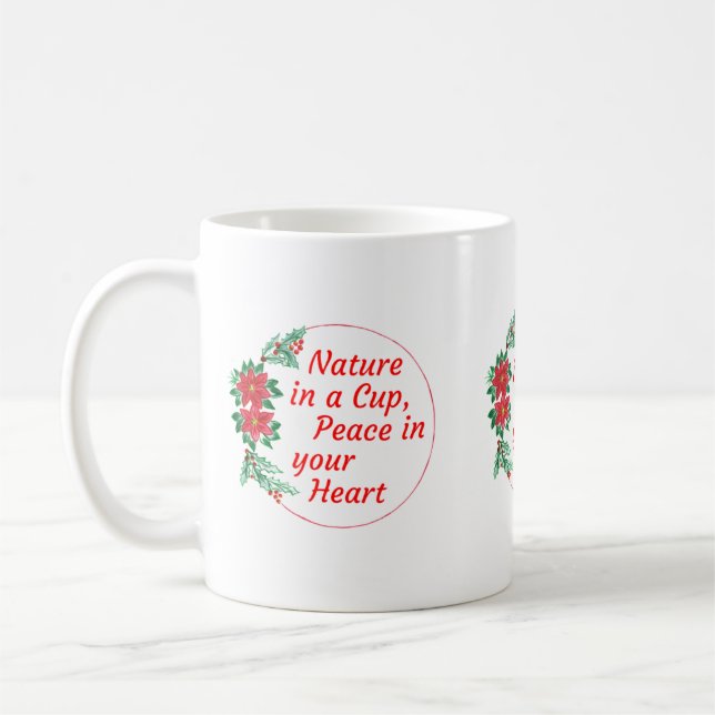 Nature & Peace Holiday Coffee Mug (Left)