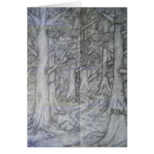 Nature Pencil Drawing Card