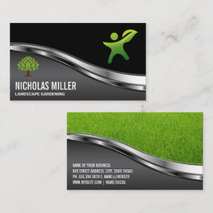 Nature Person Gardening Logo Business Card