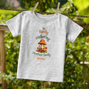 Nature Personalise Boy Girl Retro Family Reunion Baby T-Shirt