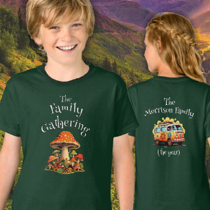 Nature Personalise Boy Girl Retro Family Reunion T-Shirt