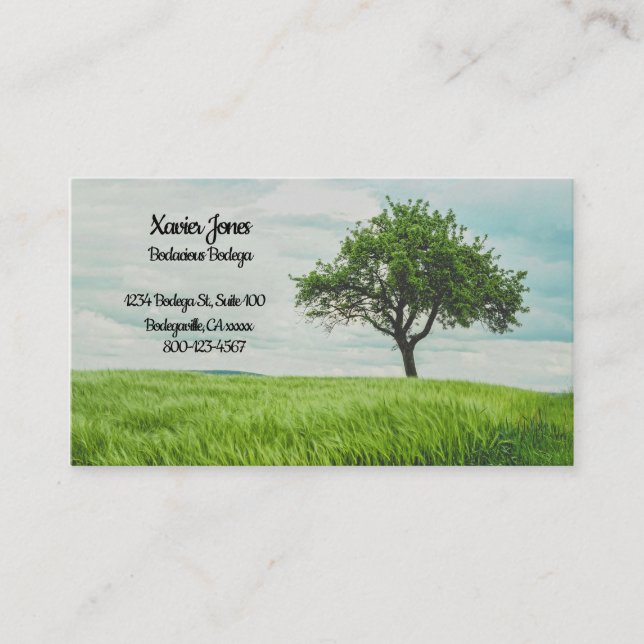 Nature personalised business card (Front)