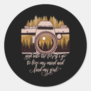 Nature Photograph Photography - And Into The Fores Classic Round Sticker