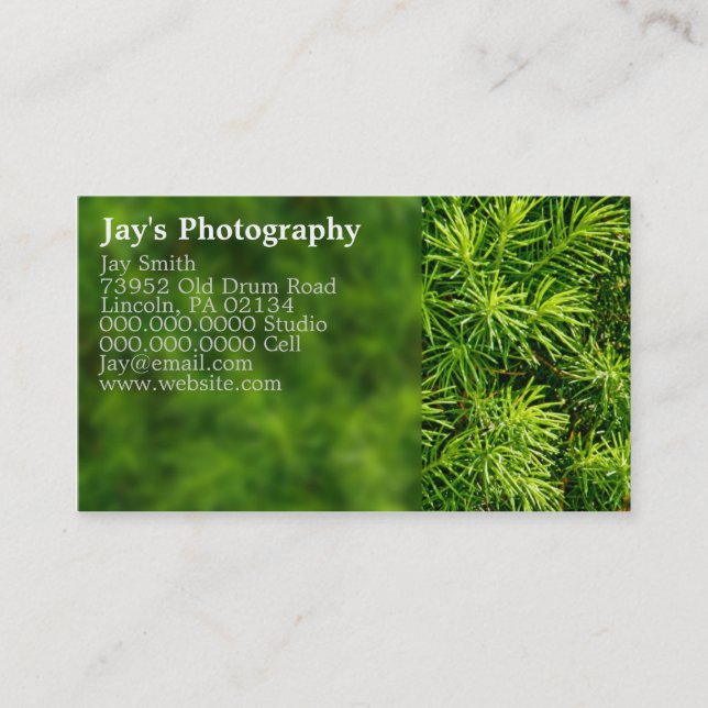 Nature Photography Business Cards (Front)