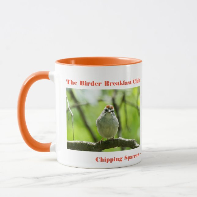 Nature Photography Chipping Sparrow Birder Mug (Left)