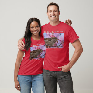 Nature Photography House Sparrow Sakura Birder  T-Shirt