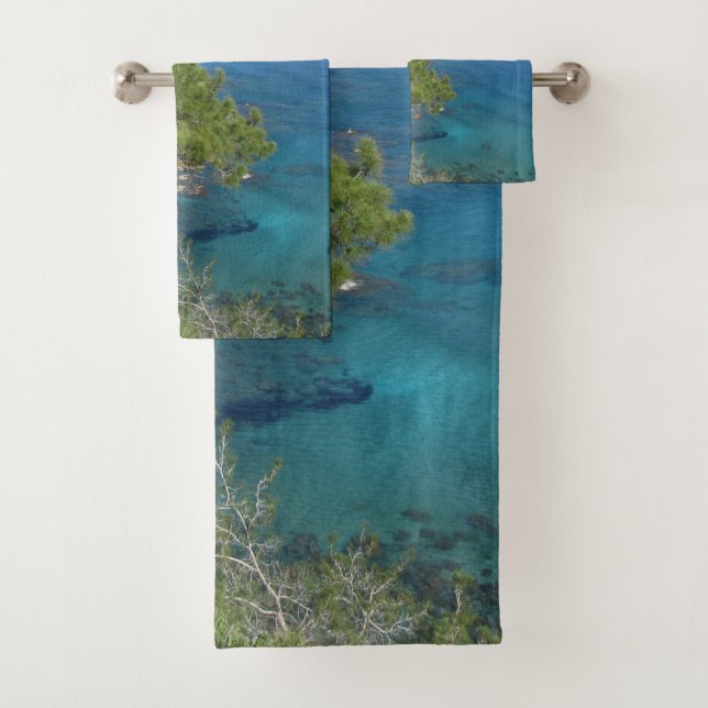 Nature Photography Mediterranean Mountain & Sea Bath Towel Set (Insitu)