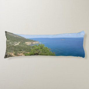 Nature Photography Mediterranean Mountain & Sea Body Cushion