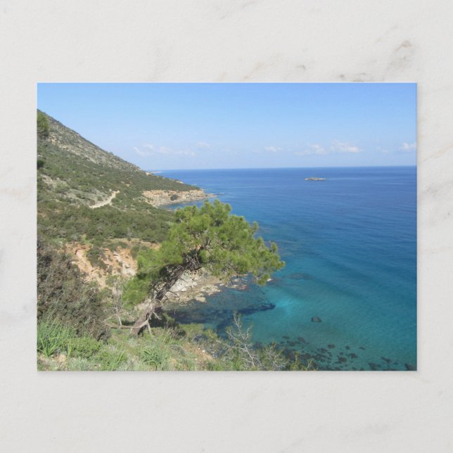 Nature Photography Mediterranean Mountain & Sea  Holiday Postcard (Front)