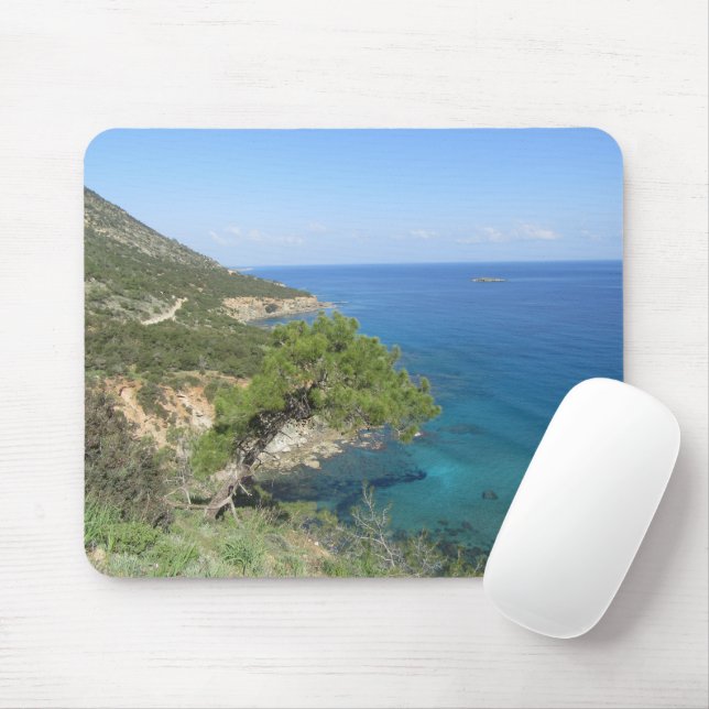 Nature Photography Mediterranean Mountain & Sea Mouse Mat (With Mouse)