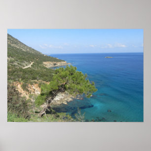 Nature Photography Mediterranean Mountain & Sea Poster