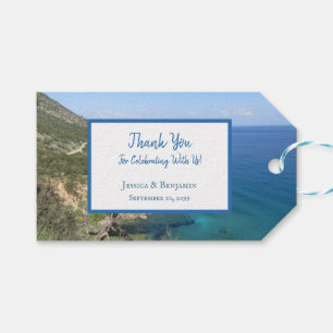 Nature Photography Mediterranean Sea Wedding Gift Tags