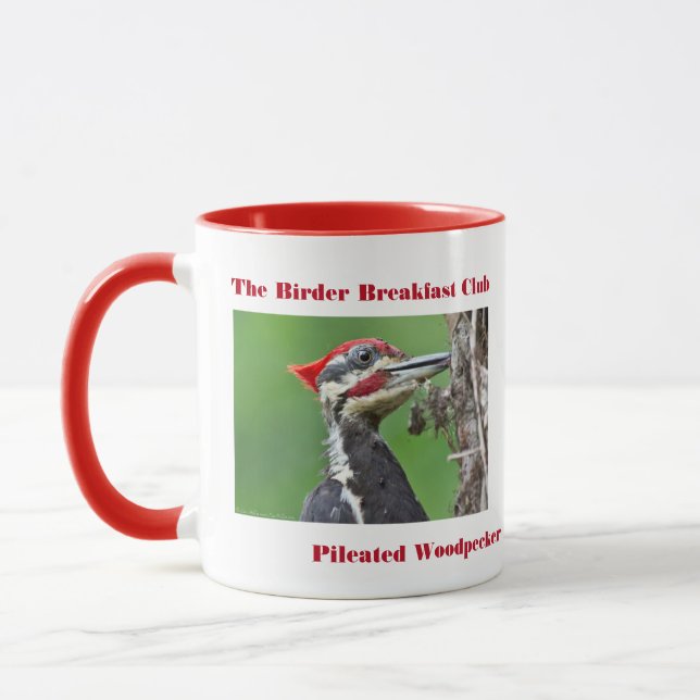 Nature Photography Pileated Woodpecker Birder  Mug (Left)
