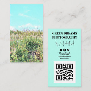 Nature Photography QR Code Business Card