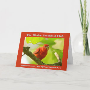 Nature Photography Summer Tanager Birder Card