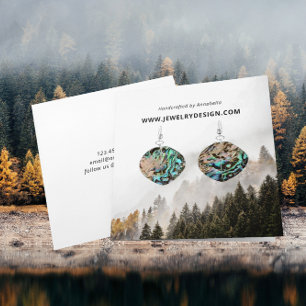 Nature Pine Woods Earring Jewelry Display Card