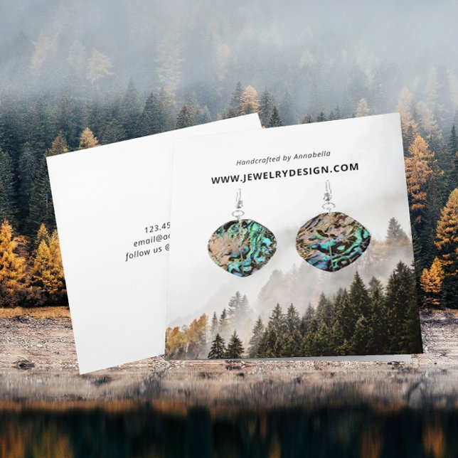 Nature Pine Woods Earring Jewelry Display Card (Creator Uploaded)