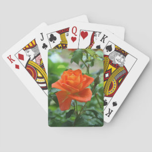 Nature Pink Rose Flower Playing Cards