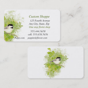 Nature Plant Garden Bird  Flower Business Card