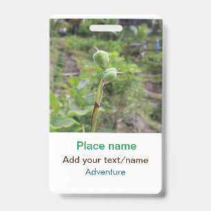 Nature plants photography beach water travel name ID badge