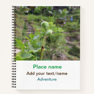 Nature plants photography beach water travel name notebook