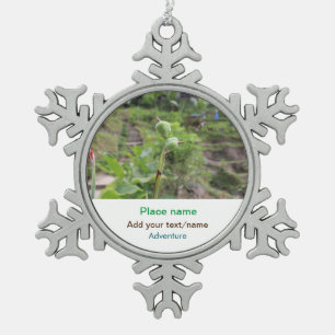 Nature plants photography beach water travel name snowflake pewter christmas ornament