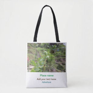 Nature plants photography beach water travel name tote bag