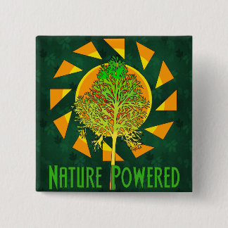 Nature Powered 15 Cm Square Badge