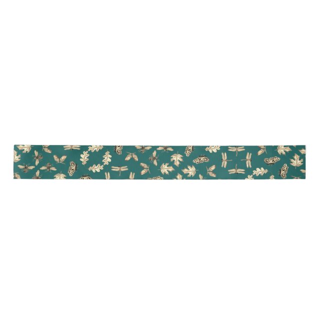  Nature print Satin Ribbon (Front)