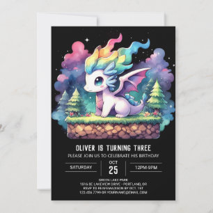 Nature Printable Dragon Birthday Invitation