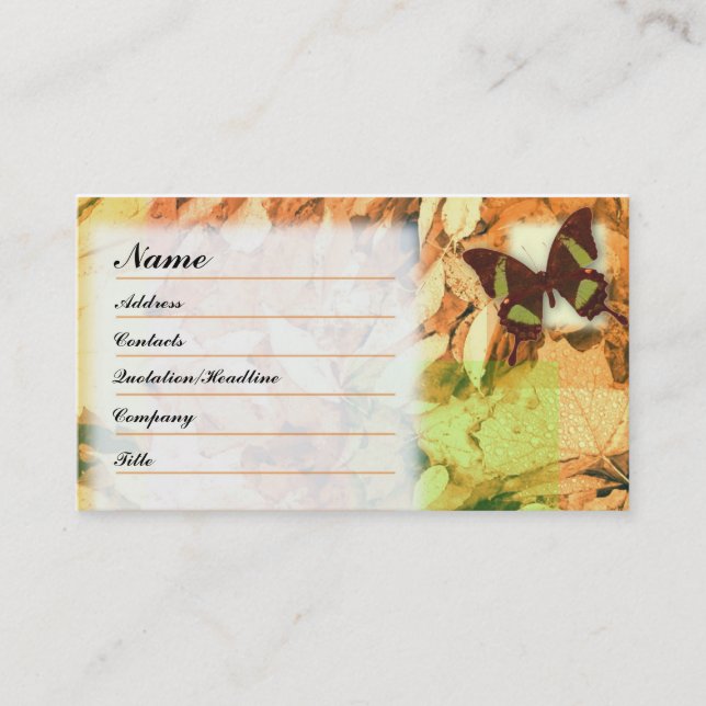 Nature Profile Card (Front)