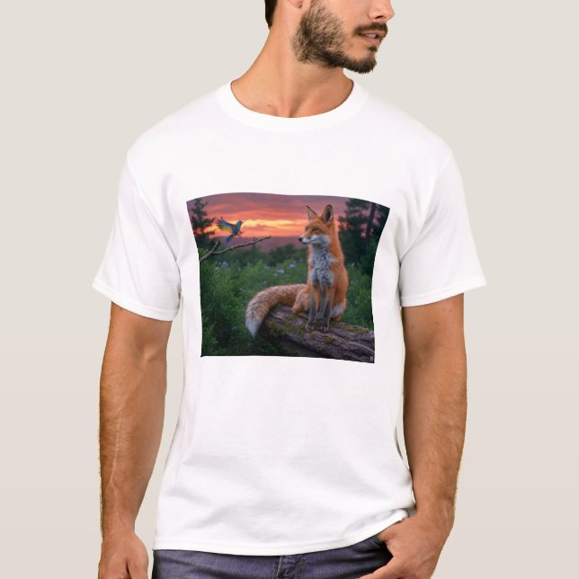 Nature Quote “Where the Wild Pauses, Peace Begins” T-Shirt (Front)