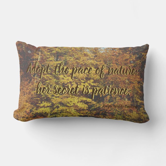 Nature Quotes Lumbar Throw Pillow (Front)