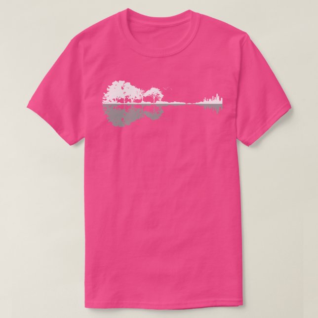 Nature Reflection Guitar Shirt Musician Gift (Design Front)