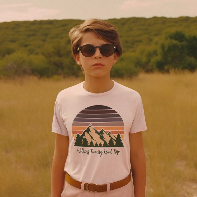 Nature Road Trip Green Forest Cool Custom Kids T-Shirt (Creator Uploaded)