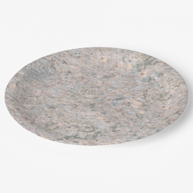 Nature Rock Photo Geology Texture Paper Plate (Angled)