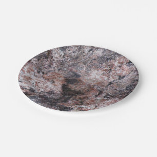 Nature Rock Texture Pinkish Paper Plate
