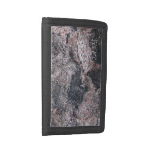 Nature Rock Texture Pinkish with Initials Trifold Wallet