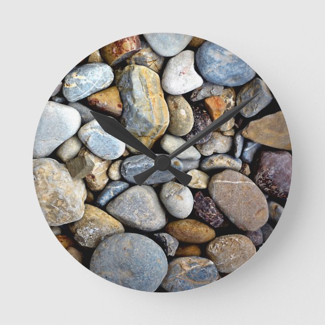 Nature rocks river bed round clock (Front)