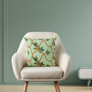 Nature Rustic leaf Rope Accent Cushion