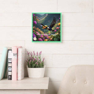 "Nature’s Brushstrokes" Square Wall Clock