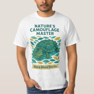 Nature’s Camouflage Master – Mata Mata Turtle  T-Shirt