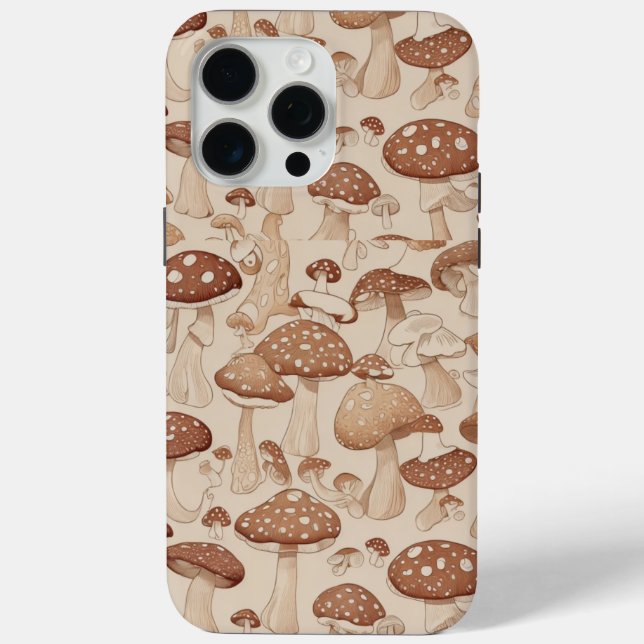 Nature’s Delight: Mushroom-Themed Artwork Case-Mate iPhone Case (Back)