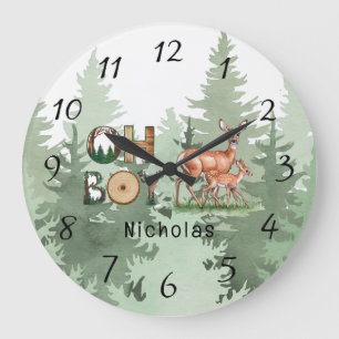 Nature’s Expression: Oh Boy Baby Shower Gift Large Clock